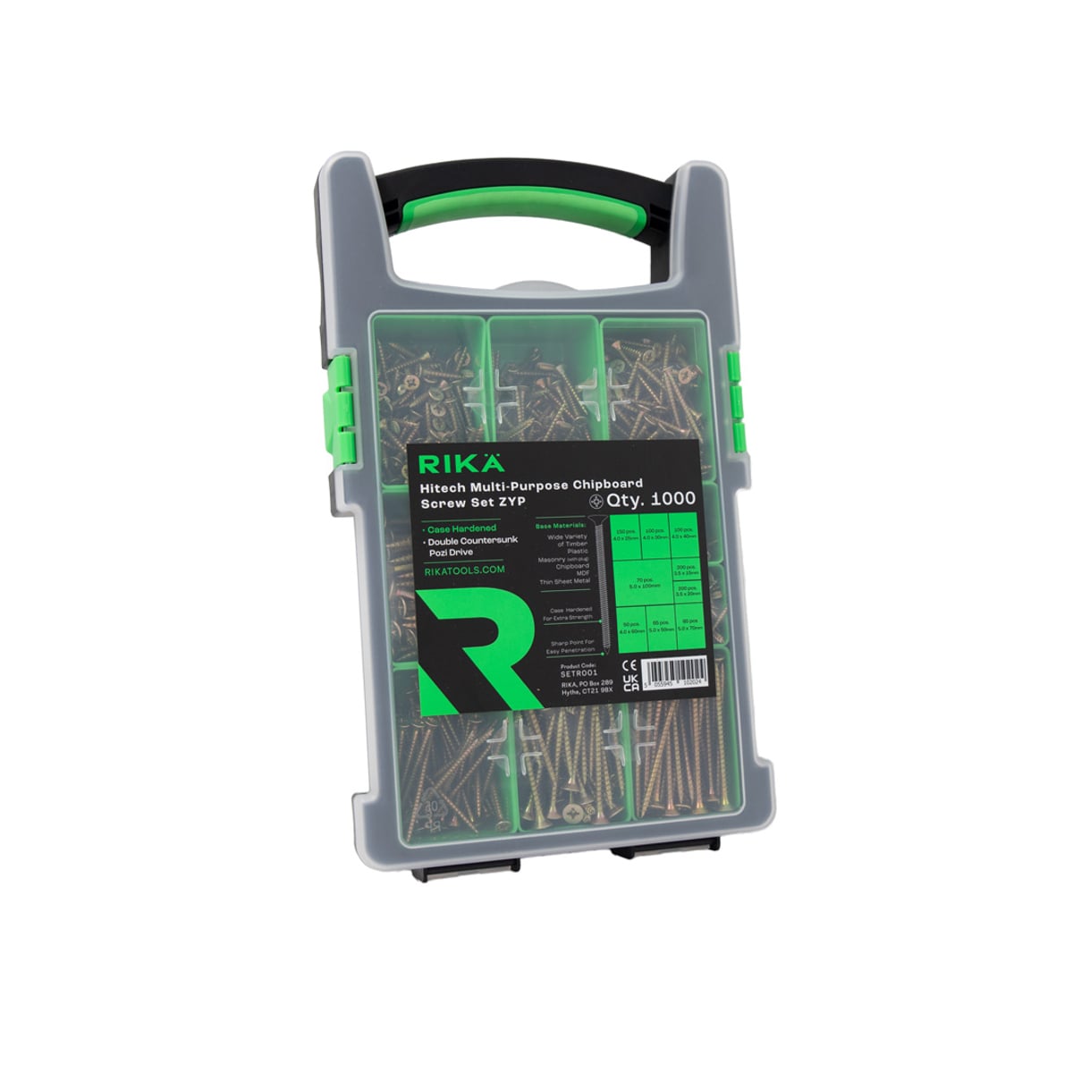 Rikä Hitech Multi-Purpose Chipboard Screw Set ZYP (1000pcs)